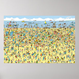 Poster Où est Waldo sur la plage