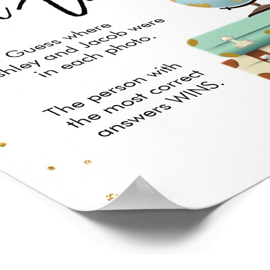 Poster Où étaient-ils Voyage Sign Game pour Enterrement d (Coin)