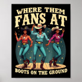 Poster Où Ils Vont Aux Bottes Sur La Ligne Da Ground Cowg (Devant)