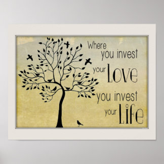 Poster Où investir votre amour/investir la vie avec l'arb