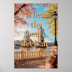 Poster Où le cœur se sent chez lui Art de printemps à Lon