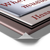 Poster Où le mot échoue — Citation de musique - Impressio (Coin)