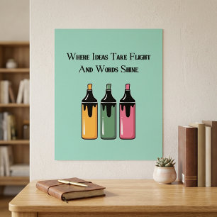 Poster Où les idées prennent leur envol et les mots brill