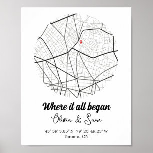 Poster Où nous avons rencontré la carte, où tout a commen