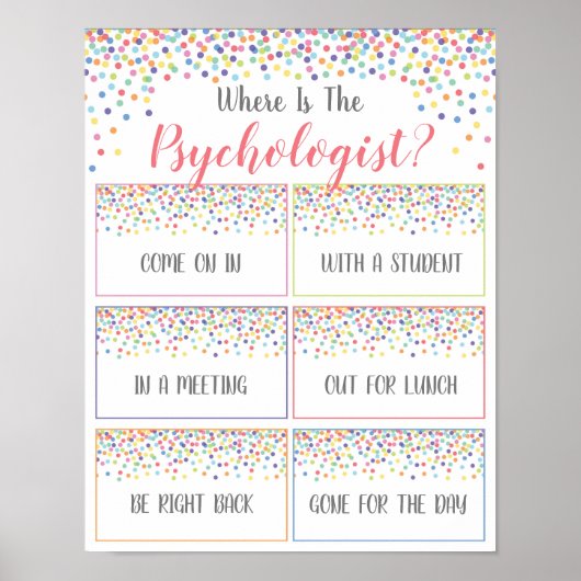 Poster Où se trouve le panneau de la porte du bureau du p (Devant)