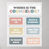 Poster Où se trouve le panneau de porte du bureau du cons (Devant)