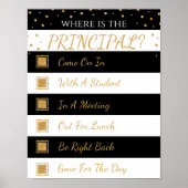 Poster Où se trouve le panneau de porte du bureau princip (Devant)