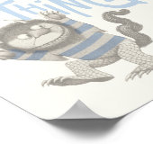 Poster Où sont les monstres Citation - Bleu (Coin)