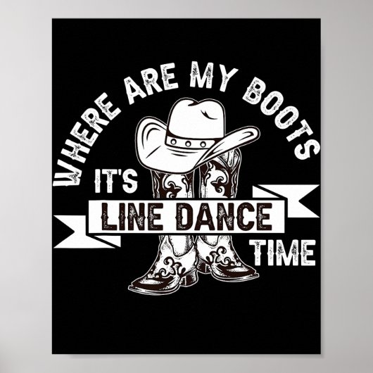 Poster Où sont mes bottes de ligne danse (Devant)