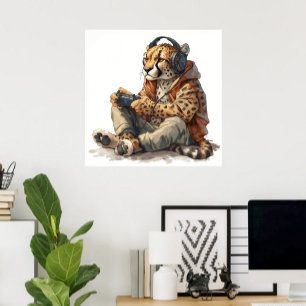 Poster ou télécharger Gamer Cheetah pour enfants