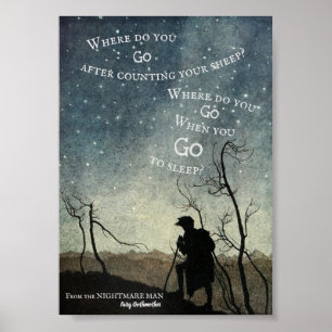 Poster Où vas-tu? Illustration d'Arthur Rackham