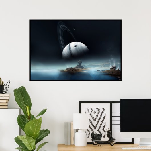 Poster Où Whisper Silent Waters (Bureau à domicile)