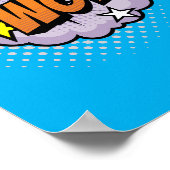 Poster Ouah ! Vibrant Pop Art Comic Exclamation (Coin)