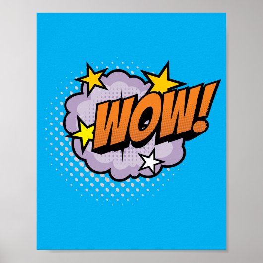 Poster Ouah ! Vibrant Pop Art Comic Exclamation (Devant)