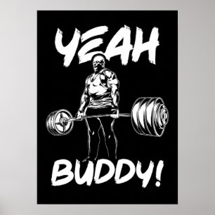 Poster Ouais Buddy - Gym entraînement Motivationnel
