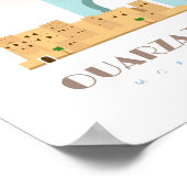 Poster Ouarzazate ville Maroc Skyline (Coin)