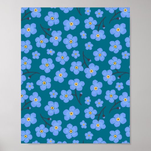 Poster Oublie-moi pas motif (Devant)