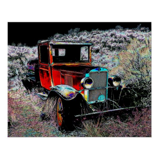 Poster Oublié - Vieux camion Vintage (Devant)