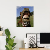 Poster Oubliez de brosser ? (Bureau à domicile)