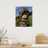 Poster Oubliez de brosser ? (Cuisine)