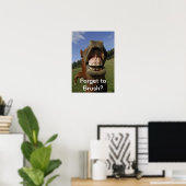 Poster Oubliez de brosser ? (Bureau à domicile)