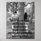 Poster Oubliez le passé et faites un devis (Devant)