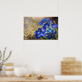 Poster Oubliez-moi-fleur pas avec accents or (Cuisine)