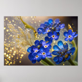 Poster Oubliez-moi-fleur pas avec accents or (Devant)