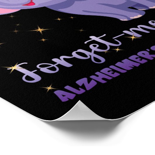 Poster Oubliez-moi pas Alzheimer Sensibilisation Fleur d' (Coin)