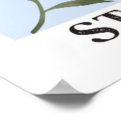 Poster Oubliez-moi pas Blue Floral Aquarelle Marché (Coin)