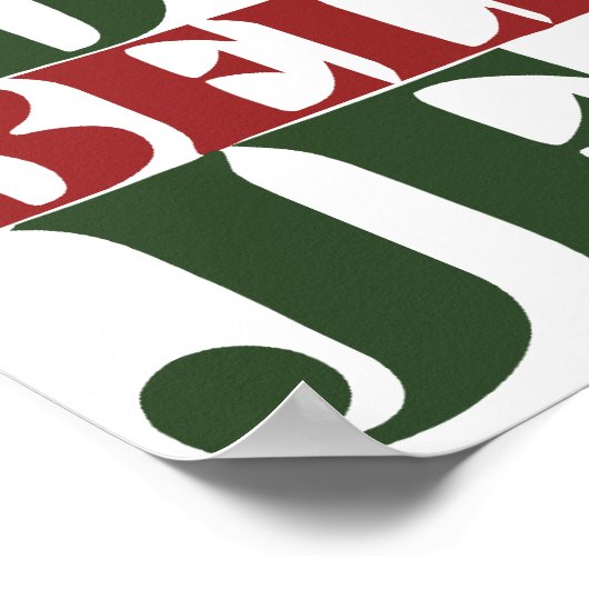 Poster Oubliez Père Noël croyez-vous en Jésus (Coin)