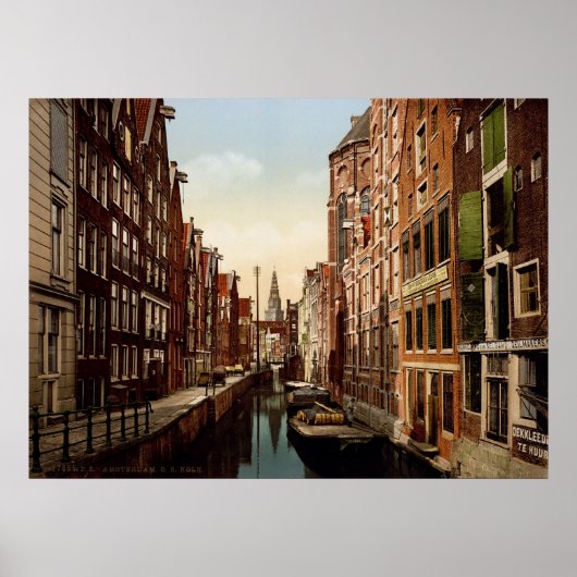 Poster Oudezijds Kolk Amsterdam (Devant)