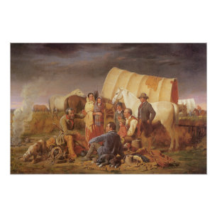 Poster Ouest américain vintage, conseils sur la prairie p