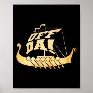 Poster Ouf Da ! Ancien Viking Ship - Funny Midwest Boatin