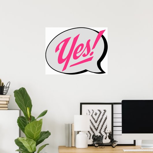 Poster Oui (Bureau à domicile)