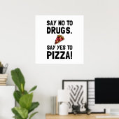 Poster Oui À La Pizza (Bureau à domicile)