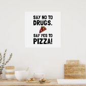 Poster Oui À La Pizza (Cuisine)