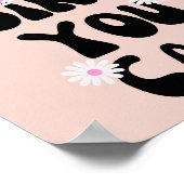 Poster Oui Fille Vous Pouvez Daisy Citation Inspirationne (Coin)