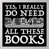 Poster Oui, Il Me Faut Vraiment Tous Ces Livres (Devant)