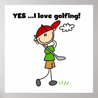 Poster Oui J'Aime Le Golf