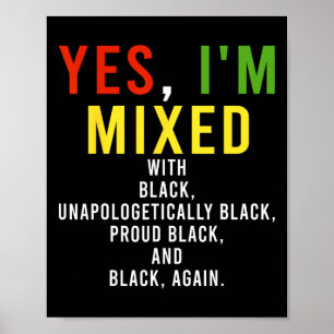 Poster Oui, je suis mélangé à Black Mois de l'histoire de