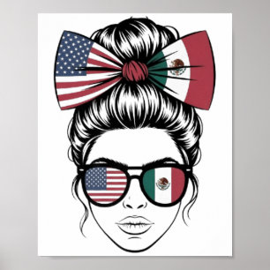 Poster Oui Je Suis Tous Les Deux Fier Mexicain Américain 