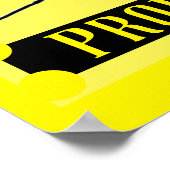 Poster Oui, je suis un médecin compétent. Noir sur jaune. (Coin)