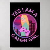 POSTER OUI JE SUIS UNE FILLE JOUEUSE (Devant)