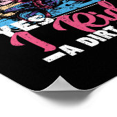 Poster Oui Je suis une fille Oui Je monte un vélo de terr (Coin)