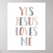 Poster Oui Jésus M'aime Bohol Nursery Décor (Devant)