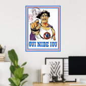 Poster Oui nide Iou (Bureau à domicile)