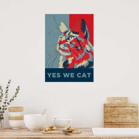 Poster Oui Nous Chat (Cuisine)