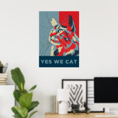 Poster Oui Nous Chat (Bureau à domicile)