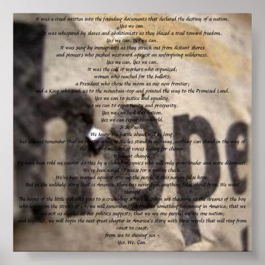 POSTER OUI NOUS POUVONS (Devant)